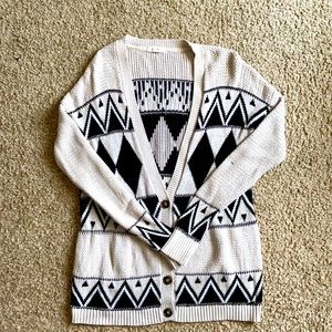 Garage Long Button Down Sweater